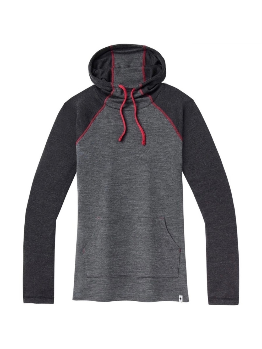 Smartwool Women's Merino 250 Gray Heather Thermal Drape Cowl Neck Hoodie